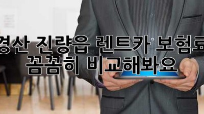 경산 진량읍 렌트카, 보험료 꼼꼼히 비교해봐요!
